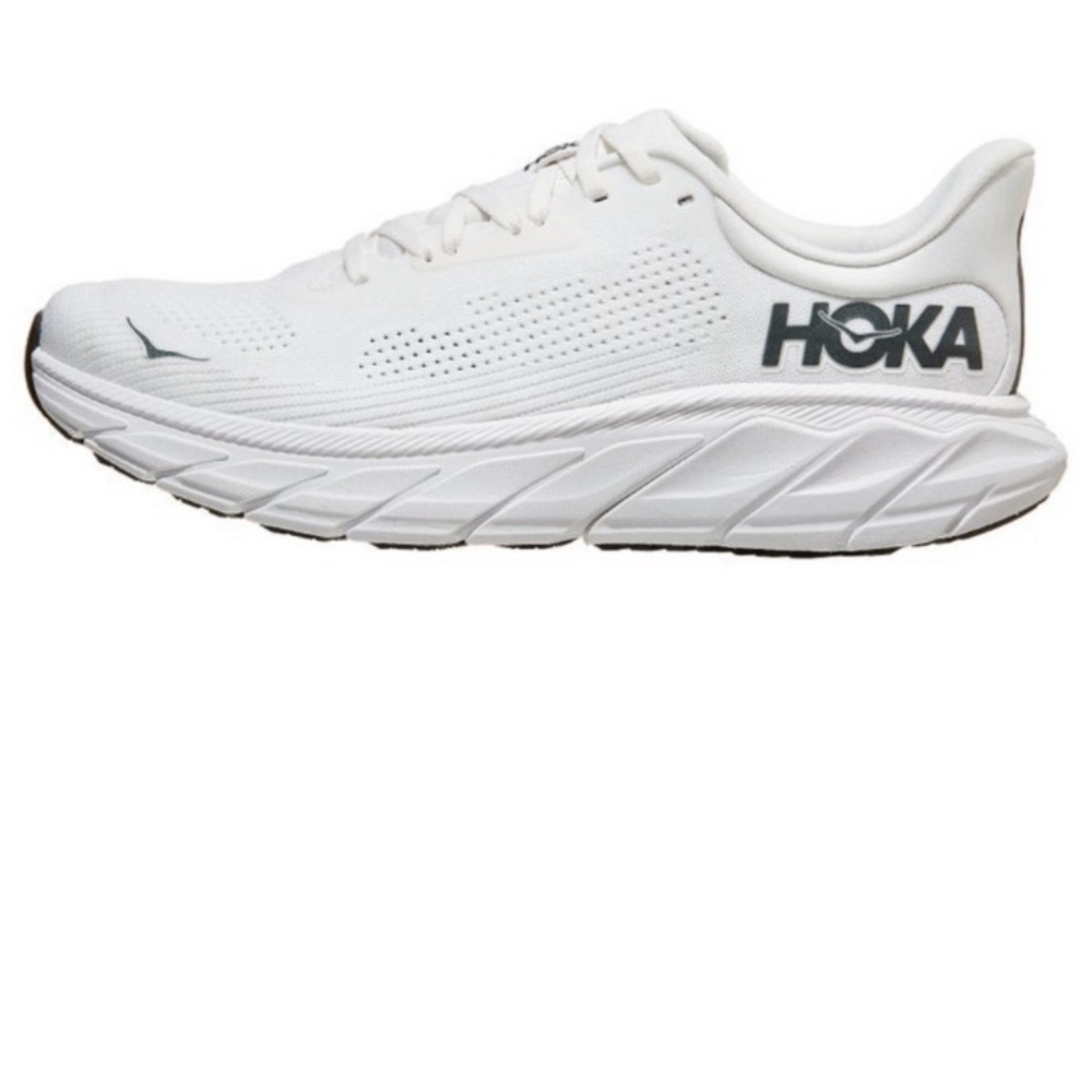Hoka Arahi 7 Trainer in White and Light Gray